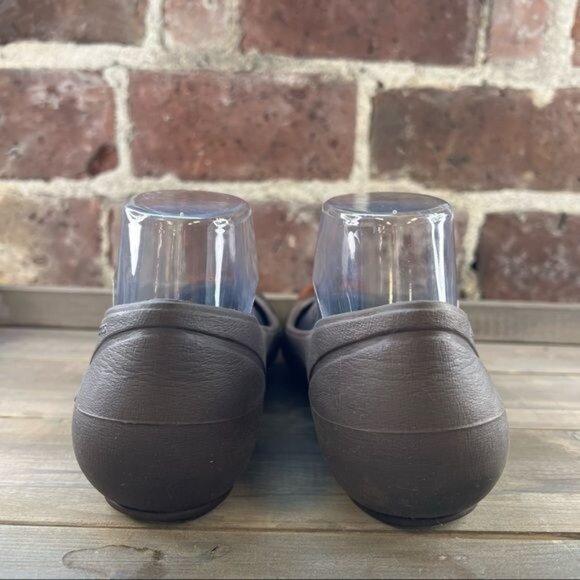 Crocs Cap Toe Tortoise Ballet Flats Brown Slip On Comfort Women's Size 7 - Picture 5 of 9